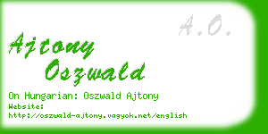 ajtony oszwald business card